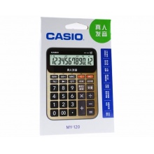 卡西歐 MY-120 語音計算器 12位 金色