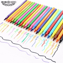 英雄 8026 彩色軟頭筆 24色