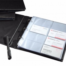 齊心 A1612 二段八格活頁名片冊 480名 黑色