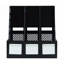 得力 9833 三聯(lián)文件框/文件欄 黑色