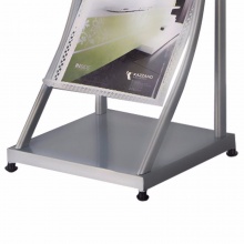 得力 9309 報(bào)刊雜志架精致型 303*303*1415mm 灰色