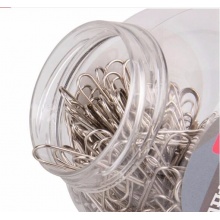 得力 0052 桶裝3#鍍鎳防銹回形針 200只/桶