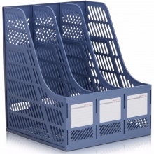 得力 9847 三聯(lián)文件框 藍色