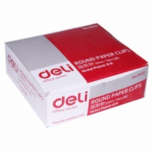 得力 0050 金屬電鍍大號回形針 50mm （100枚/盒）