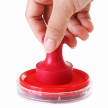 得力 9863 圓形快干印臺(tái)  藍(lán)色