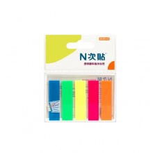 N次貼 34013 塑料透明5色熒光標(biāo)簽 2