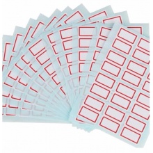 得力 7193 自粘性標(biāo)貼 24*27mm 紅框