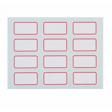 得力 7184 自粘性標貼 18*32mm 紅框