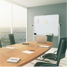 晨光 ADB98343 H型帶支架可移動辦公白板雙面磁性 900*1200mm  