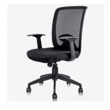 得力 4902 人體工程靠背辦公椅 黑色