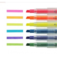 白金 CSD-120 雙頭熒光筆 粗4mm細(xì)1mm 藍(lán)色 10支/盒