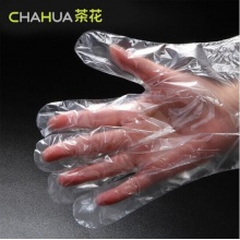 茶花 3501 一次性加厚型透明手套 100只/包