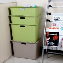 茶花 2887 方形儲物收納盒帶蓋 20L 