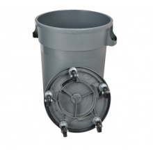 白云 AF07501 圓形大號垃圾桶(帶底座）168L 灰色