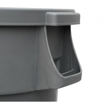 白云 AF07502 圓形大號垃圾桶(帶底座）120L 灰色