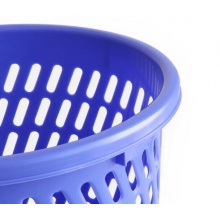 得力 9553 圓形字紙簍 Φ26cm 藍(lán)色