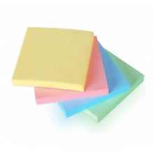 得力 7737 彩色百事貼 76*76mm 黃色