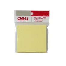 得力 7737 彩色百事貼 76*76mm 黃色