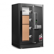 得力（deli）4115 指紋密碼雙重鎖控保險箱 高52cm 黑色