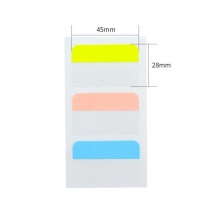 得力 25904 索引標(biāo)簽 28*45mm 混色 3枚/張 10張/包