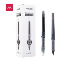 得力 S659 直液式走珠筆替芯 0.5mm 黑色 10支/盒