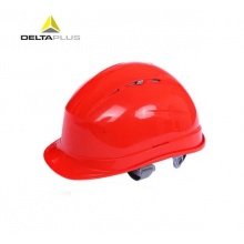 代爾塔/DELTAPLUS 安全帽 102012（頂部帶透氣孔）紅色