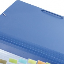 齊心(Comix) 12格易分類松緊帶式風(fēng)琴包 F4302 藍(lán)色