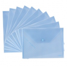 齊心 C330 按扣式文件袋 A4 藍色 10個/包