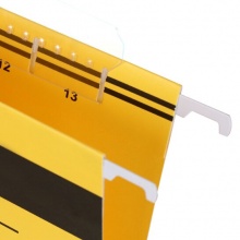 齊心(Comix) A1813 易查找吊掛文件夾 F/C 黃色 25個/盒