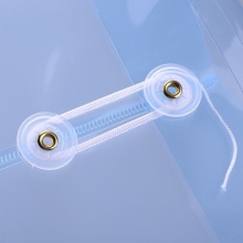 齊心 F118 透明繩扣式文件袋 A4 豎式