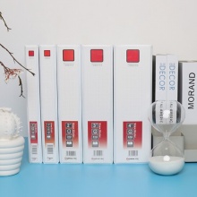 齊心（Comix）A0212 美式三面插袋2孔D型文件夾 A4 白色 1.5英寸