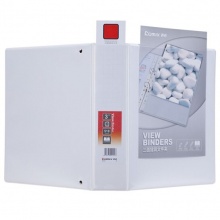 齊心（Comix）A0234 美式三面插袋2孔D型文件夾 A4 白色 3英寸