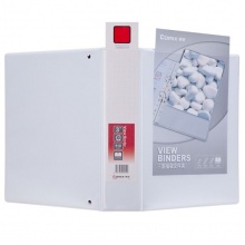 齊心（Comix）A0236 美式三面插袋3孔D型文件夾 A4 白色 3英寸