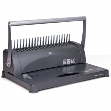 得力 3871 膠圈裝訂機(jī)21孔 黑色 A4