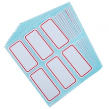 得力 7182 自粘性標貼 25*53mm 紅框