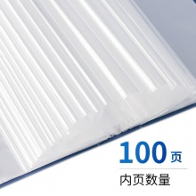 得力 5007 資料冊 A4 藍色 100頁