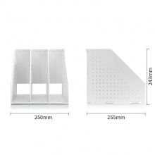 得力 78995 三聯(lián)折疊文件框 淺灰