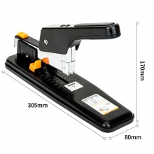 得力 0390 重型訂書機(jī) 80頁 黑色 適配23/6~23/13
