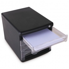 得力 9794 四層文件柜帶鎖 黑色