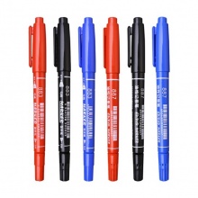 英雄 887 小雙頭油性記號(hào)筆 黑色 10支/盒