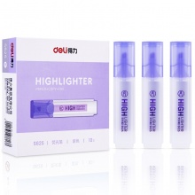 得力 S625 熒光筆 紫色 10支/盒