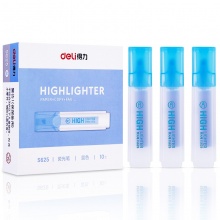 得力 S625 熒光筆 藍(lán)色 10支/盒