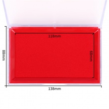 得力 9864 方形快干印臺 138*88mm 紅色
