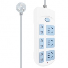 公牛 GN-609 單控六聯(lián)接線板插座 3米 新國際