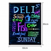 得力 8733_A型架電子熒光黑板 50*70cm 黑色