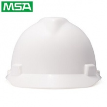 梅思安 10146458 標(biāo)準(zhǔn)型PE安全帽一指鍵帽襯針織布吸汗帶D型下頜帶 白色 均碼