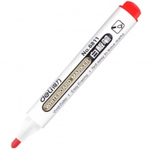 得力 6811 白板筆 2.0mm 紅色 10支/盒 按盒銷售