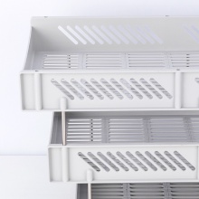 得力 9209 牢固加厚三層文件盤 淺灰