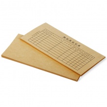 得力 3480 憑證封面(小)210*105mm 棕黃 25份/包