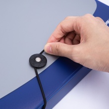 得力 5558 飛盤扣式雙色風(fēng)琴包 A4 藍(lán)色 13格